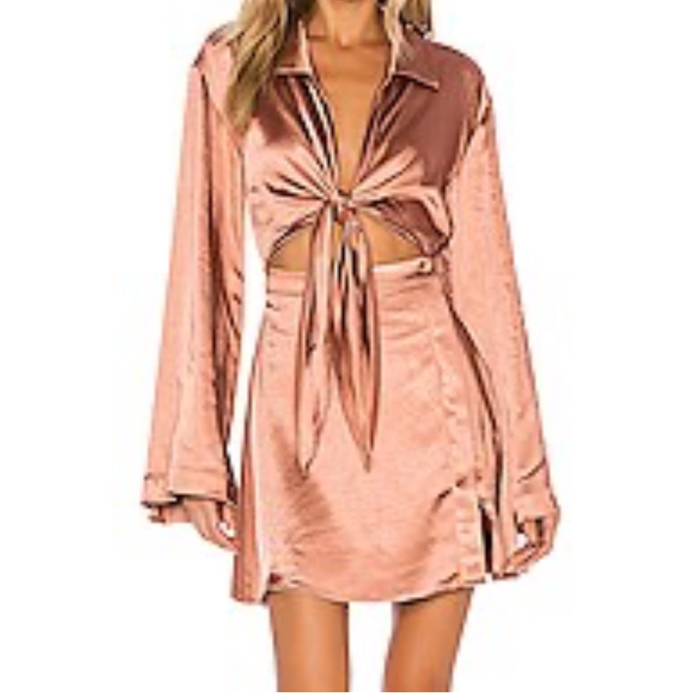 L’Academie dress w/ cut out and tie in front.